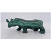 Image 1 : African Malachite Rhino Carving