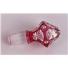Image 4 : Antique Bohemian Cut to Clear Cranberry Decanter