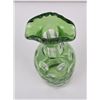 Image 3 : Antique Bohemian Cut to Clear Green Decanter