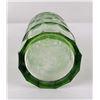 Image 5 : Antique Bohemian Cut to Clear Green Decanter