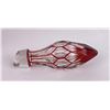 Image 3 : Antique Bohemian Cut to Clear Ruby Decanter
