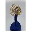 Image 1 : Costume Jewelry Rhinestone Indian Head Brooch