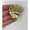 Image 3 : Costume Jewelry Rhinestone Indian Head Brooch
