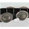 Image 5 : Navajo Sterling Silver Turquoise Concho Belt