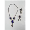 Image 2 : Zuni Inlaid Lapis Sterling Silver Jewelry Suite