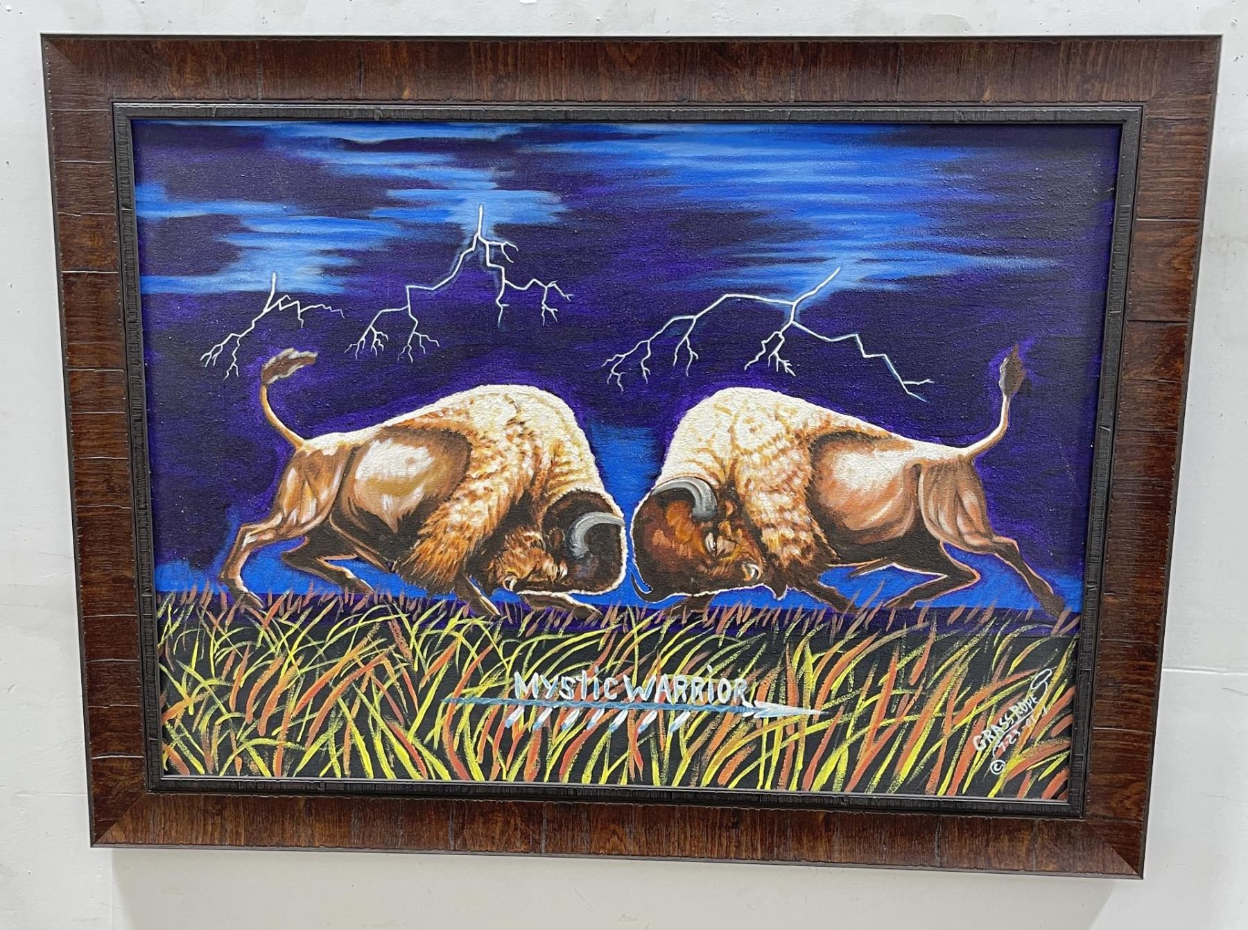 Grass Rope Plains Native American Indian Painting