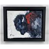 Image 1 : Colter May Montana Buffalo Clay and Oil Painting