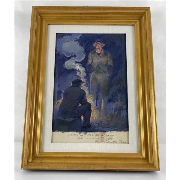 Joe De Yong Montana Gouache Painting
