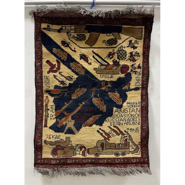 Conflict Resolution Rug Afghan Soviet Conflict War Rug