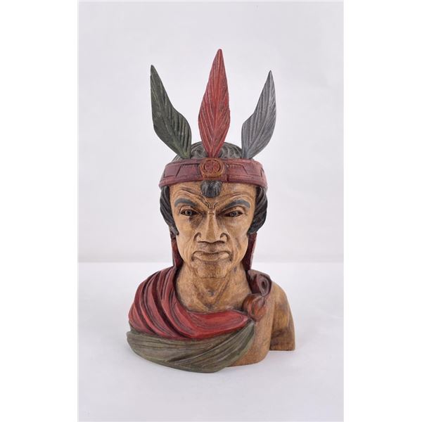 Indian Chief Wood Carving