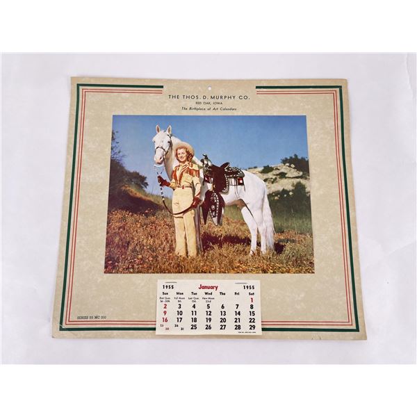 1955 Cowgirl Calendar