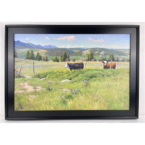 Taylor Lynde Montana Cattle Oil Painting