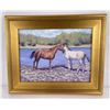 Image 1 : Sean Wu Oil on Canvas Horses Painting