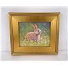Image 1 : Sean Wu Oil on Board Rabbit Painting