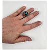 Image 2 : Navajo Turquoise and Coral Sterling Silver Ring