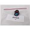 Image 4 : Navajo Turquoise and Coral Sterling Silver Ring