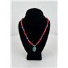 Image 1 : Southwest Turquoise Howlite Coral Necklace