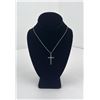 Image 1 : Navajo Sterling Silver Turquoise Cross Necklace