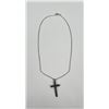 Image 3 : Navajo Sterling Silver Turquoise Cross Necklace