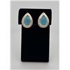 Image 1 : Sensa Eustace Zuni Turquoise Sterling Earrings
