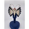 Image 1 : Zuni Inlaid Sterling Silver Butterfly Brooch