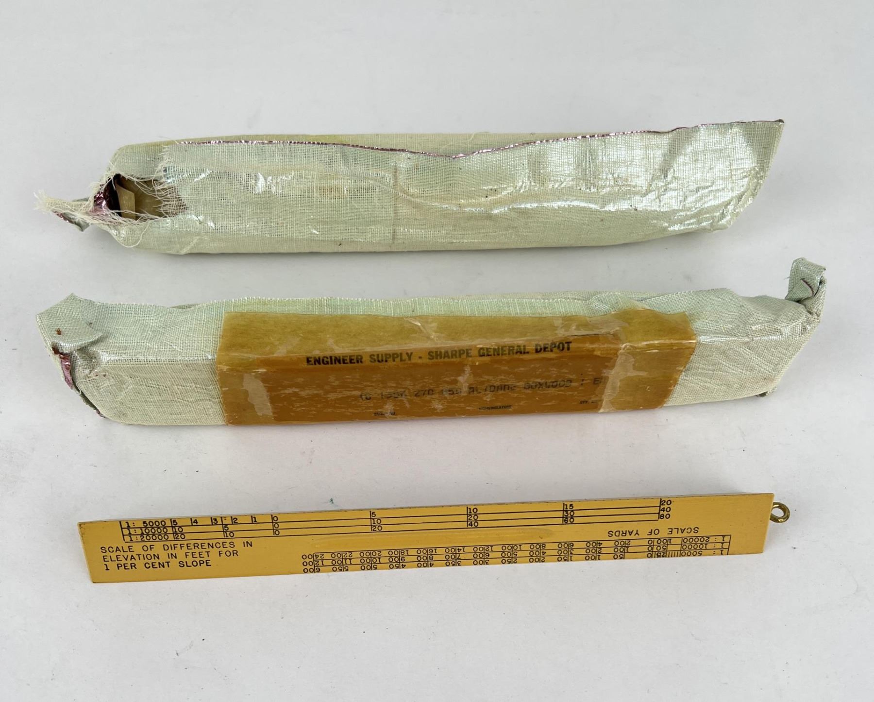 Lot of 3 US Army Map Case Ruler