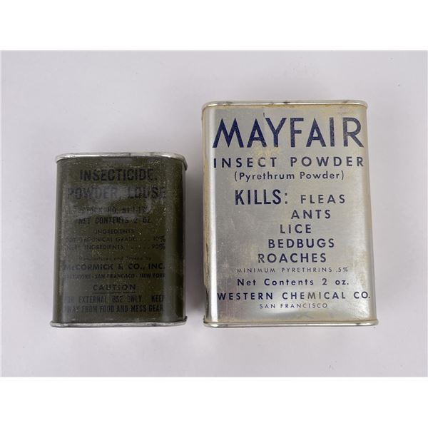 WW2 Army Insect Powder Cans