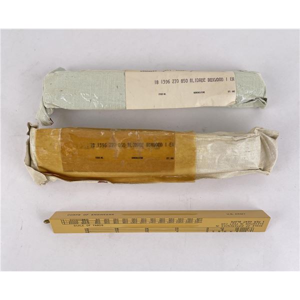 Lot Of 3 US Army Map Case Ruler Lot of 3 us army map case ruler