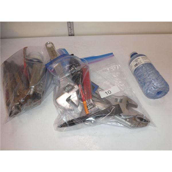 Assorted pipe wrenches