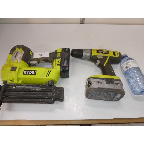 Ryobi cordless brad nailer & drill works