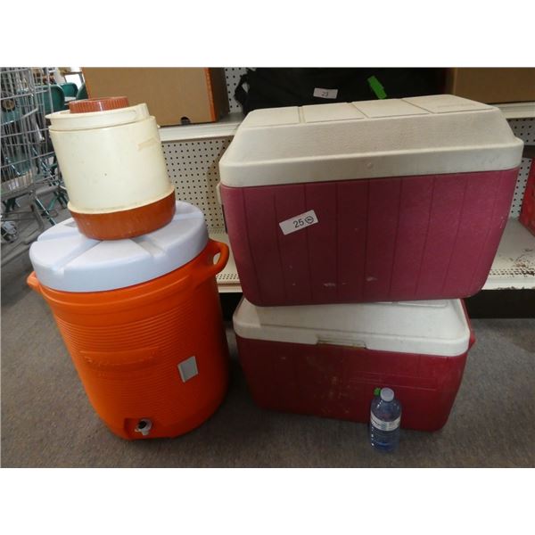 Two coolers & large water cooler