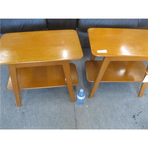 mid century modern wooden side tables