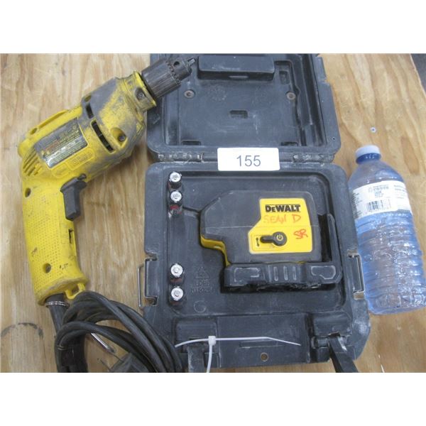 Dewalt 3/8" VSR drill & 3 beam laser pointer
