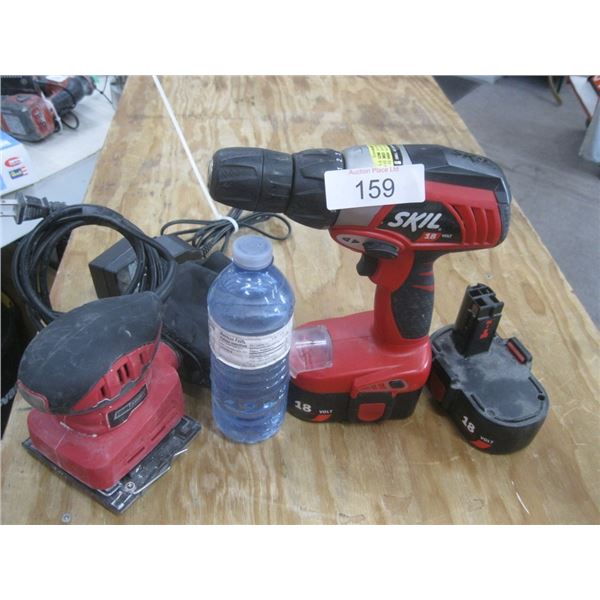 Skil 18V drill, sander works