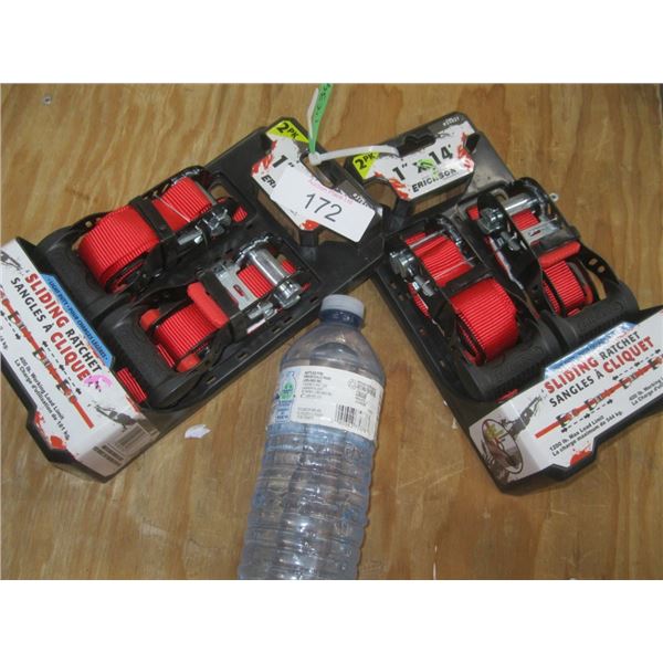 New sliding ratchet straps 1" x 14'