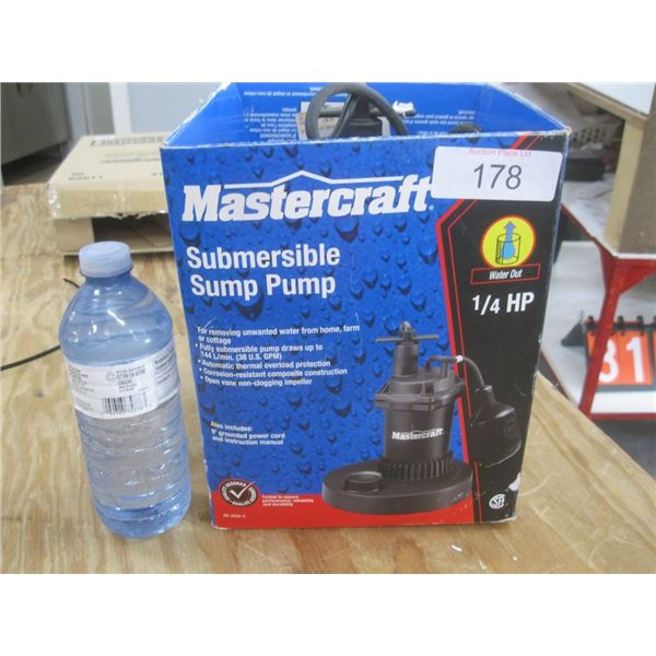 Mastercraft submersible sump pump