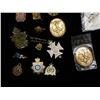 Image 2 : 55 Pcs Hat and Collar Badges, Buttons, Etc Mostly Military Related