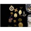 Image 3 : 55 Pcs Hat and Collar Badges, Buttons, Etc Mostly Military Related