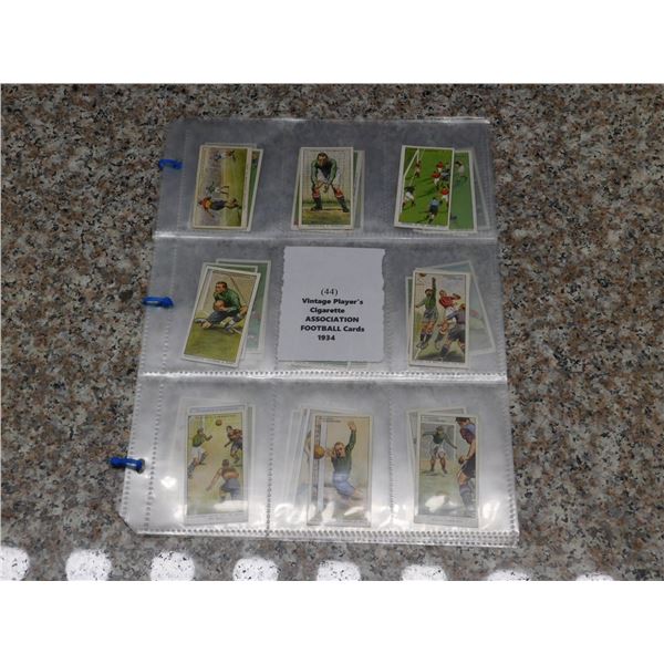 44 Vintage John Players Cigarette Cards 1934 Football / Soccer