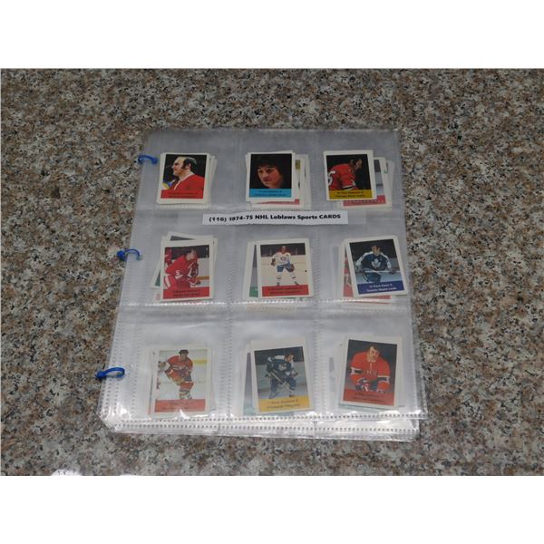 116 Assorted 1974-75 Loblaws Hockey Cards