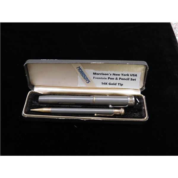 Morrison's New York Fountain Pen 14K Gold Nib & Mechanical Pencil