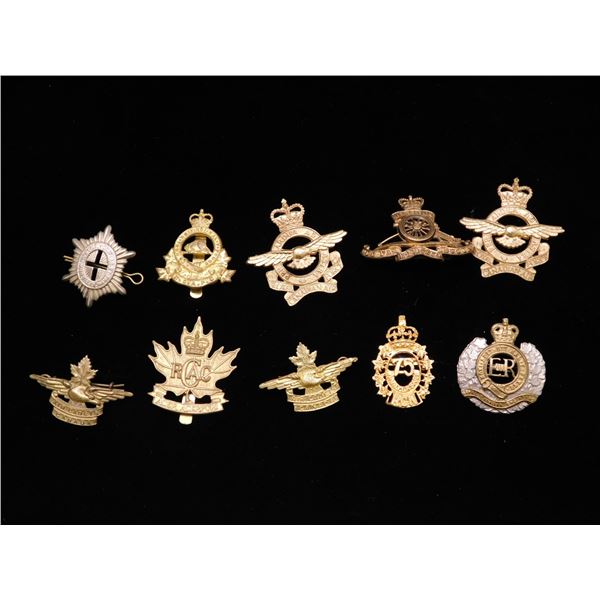 10 Assorted Military Cap Badges