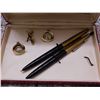 Image 2 : Lot of 3 Watermen's Pen / Pencil Set + Stetson Cufflinks, Ronson Varaflame Comet Lighter, Cap Gun