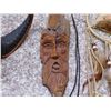 Image 7 : Lot of 4 Wooden Mask, Cross Necklace, Dreamcatcher with Jingle Dress Bells, Western Boot