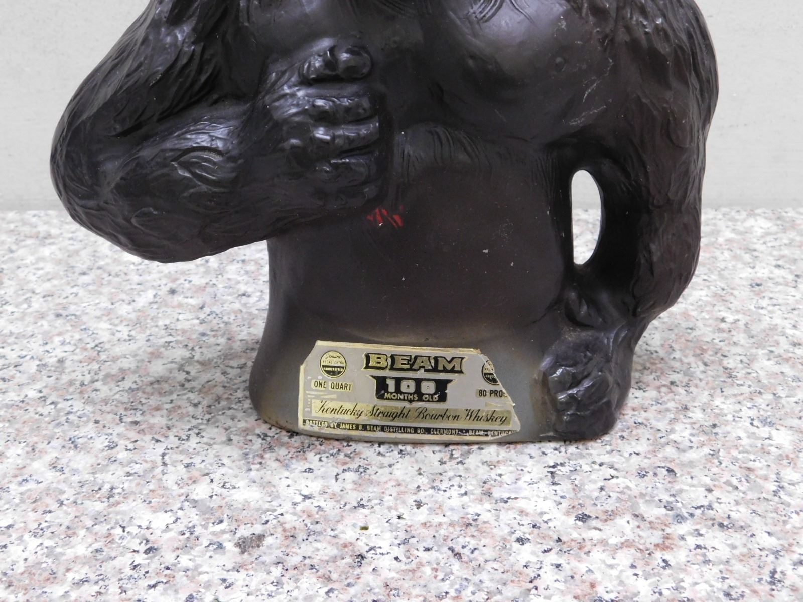 Jim Beam Whisky "King Kong" Decanter Jug Bottle 1976