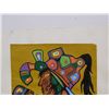 Image 2 : Norval Morrisseau "Artist's Wife and Daughter" Acrylic Painting on Paper
