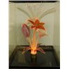 Image 2 : Vintage Fibre Optic Light Pagoda Display Case Rotating Floral Arrangement