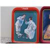 Image 4 : Lot of 4 Vintage Coca Cola 1970s 80s Metal Serving Trays