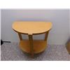 Image 2 : Table Shelving Unit 2 Tier Half Moon Circle Side Table
