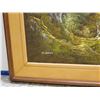 Image 2 : Large Landscape Painting Oil on Canvas, Lake and Mountains, Framed. Signed R. Boden